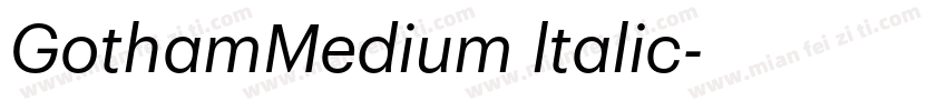 GothamMedium ltalic字体转换